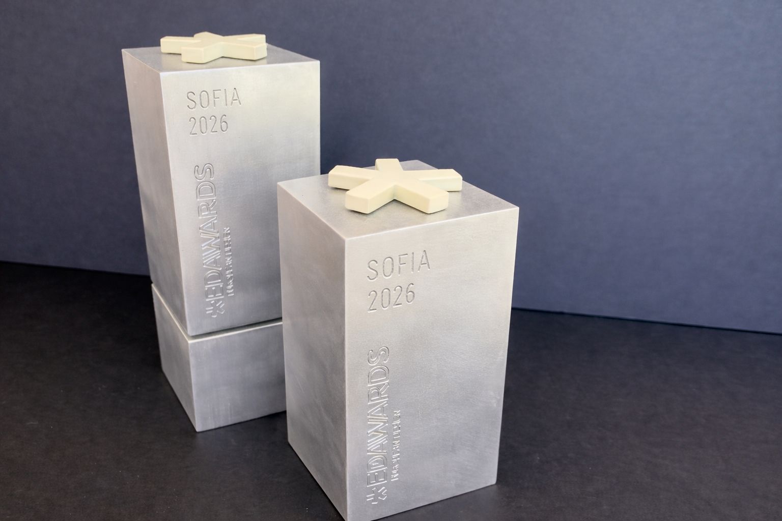 Trophies for Silver & Bronze winners 2026